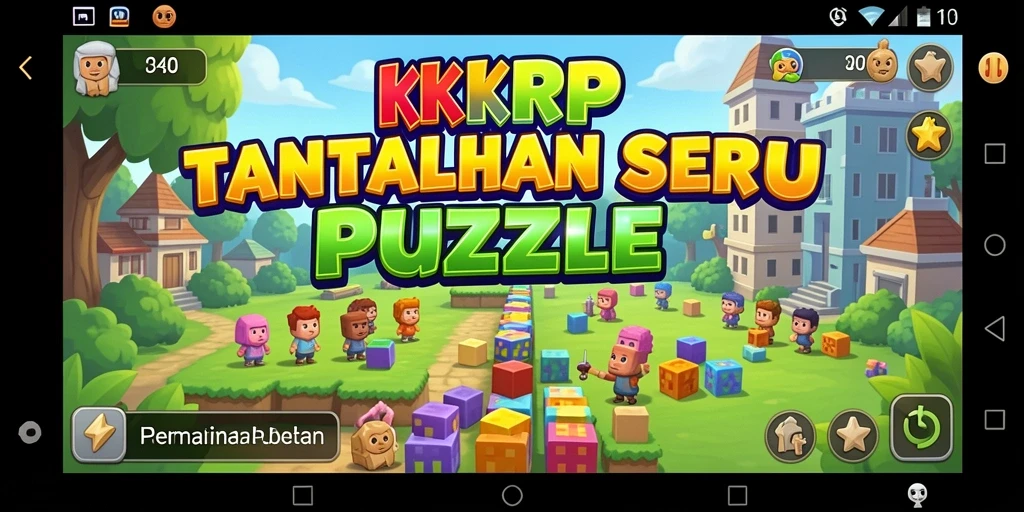 Screenshot menampilkan gameplay menarik dari KKRP dalam bentuk puzzle.