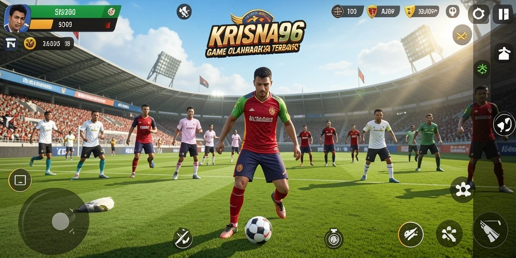 Tampilan gameplay menarik dari KRISNA96 yang menampilkan aksi olahraga.