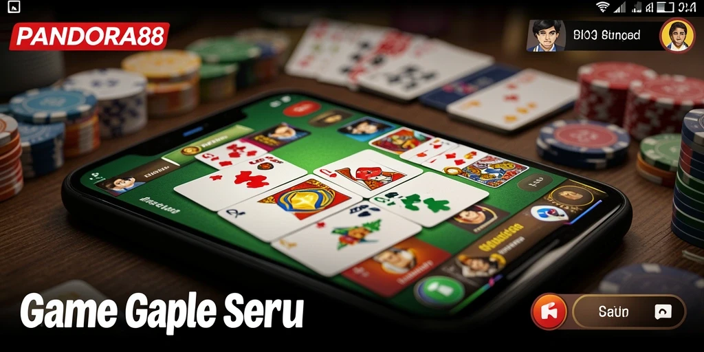 Tampilan gameplay seru di PANDORA88 yang menunjukkan suasana permainan Gaple.