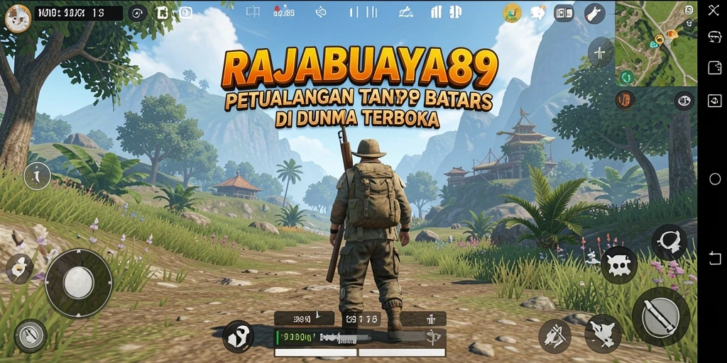 Gameplay seru di dunia terbuka RAJABUAYA89 yang luas.