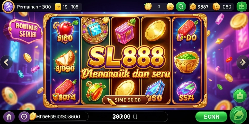 Screenshot utama SL888 yang menampilkan gameplay slot yang menarik.